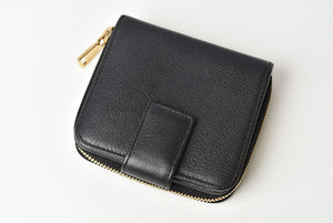 Saint Laurent- Paris Wallet Folding Wallet Zipper Type Black