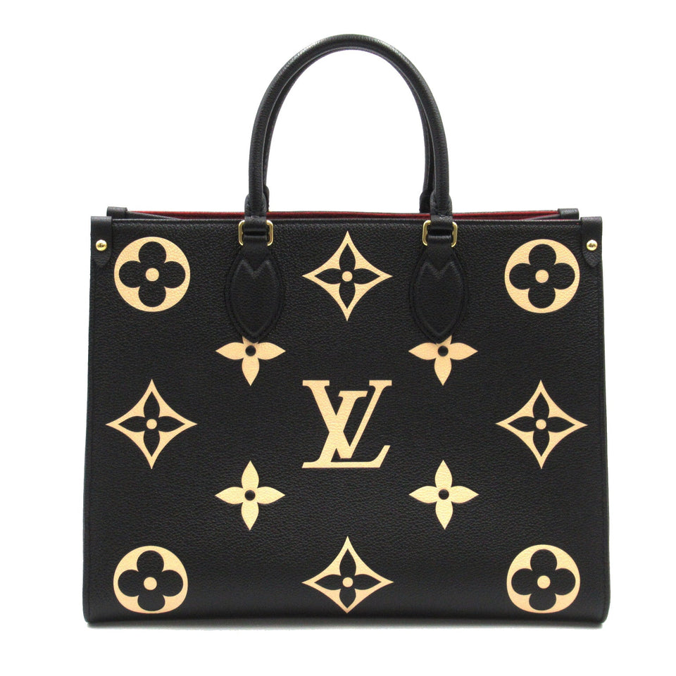 Louis Vuitton On The Go MM Tote Bag Leather Monogram
