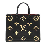 Louis Vuitton On The Go MM Tote Bag Leather Monogram