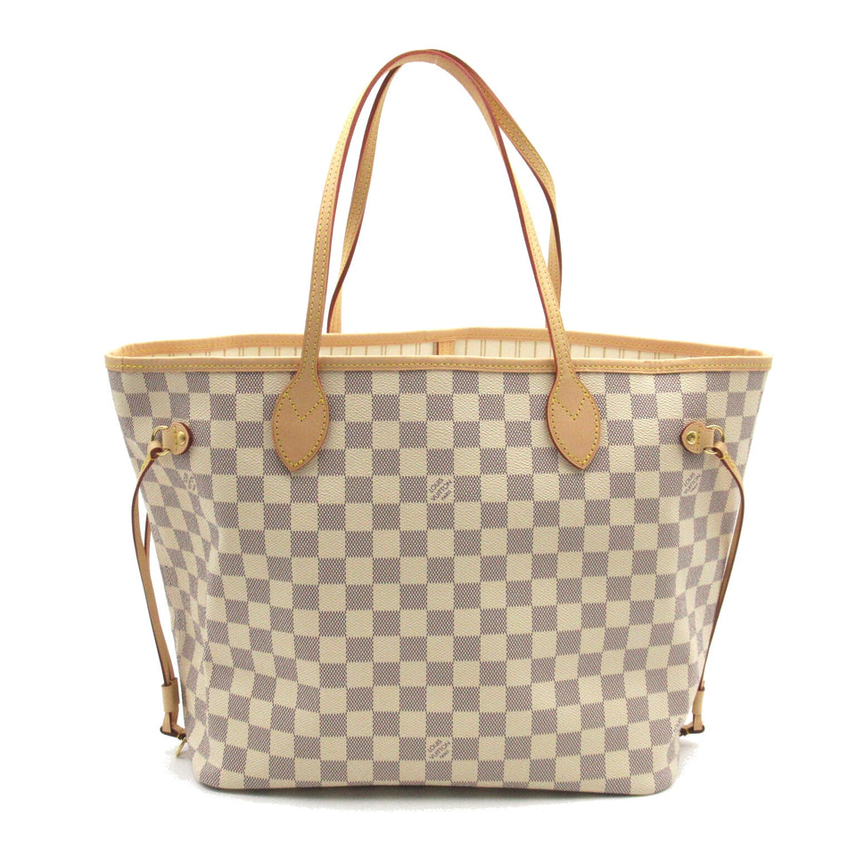 Louis Vuitton Neverfull MM Tote Bag Canvas Damier Azur
