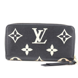 Louis Vuitton Zippy Wallet Monogram Emplant Long Wallet Noir