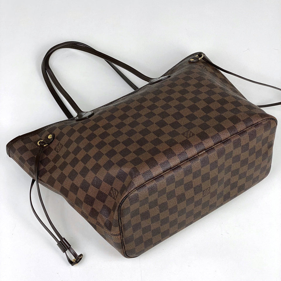 Louis Vuitton Neverfull MM Shoulder Bag Damier Brown