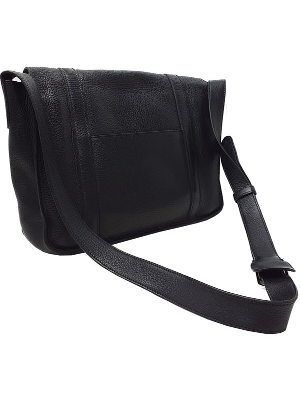 Hermes Steve Buzas Engraved Shoulder Bag Black