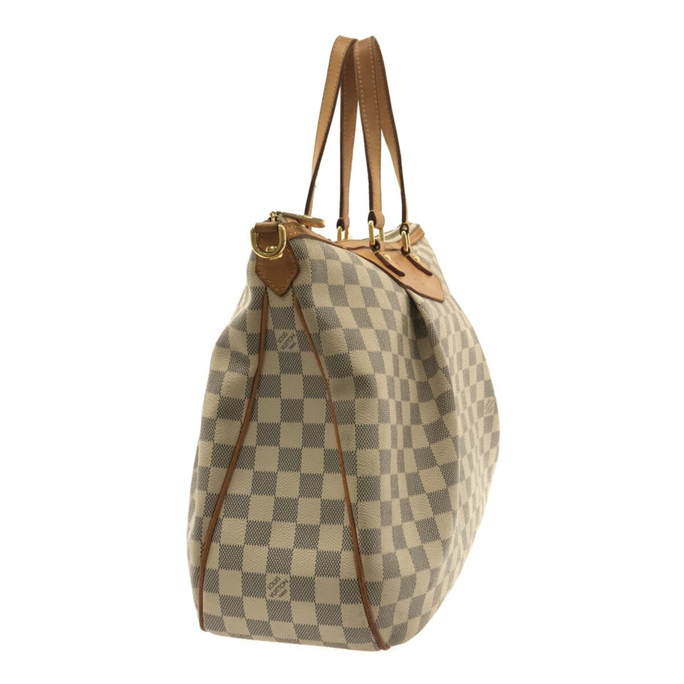 Louis Vuitton Siracusa GM Handbag Azur Damier Azur Canvas