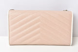 Saint Laurent- Chain Wallet Long Wallet Evening Bag Leather Rose