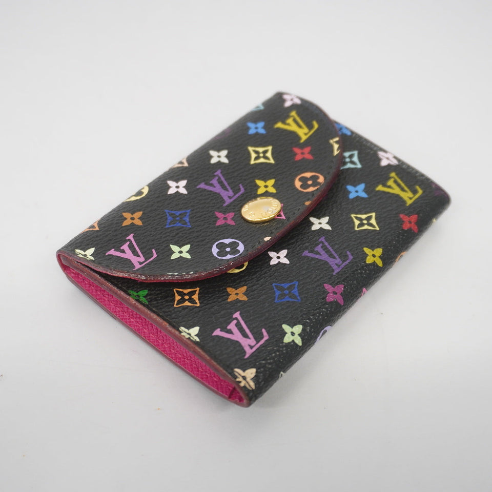 Louis Vuitton Card Holder Monogram Multicolor Black