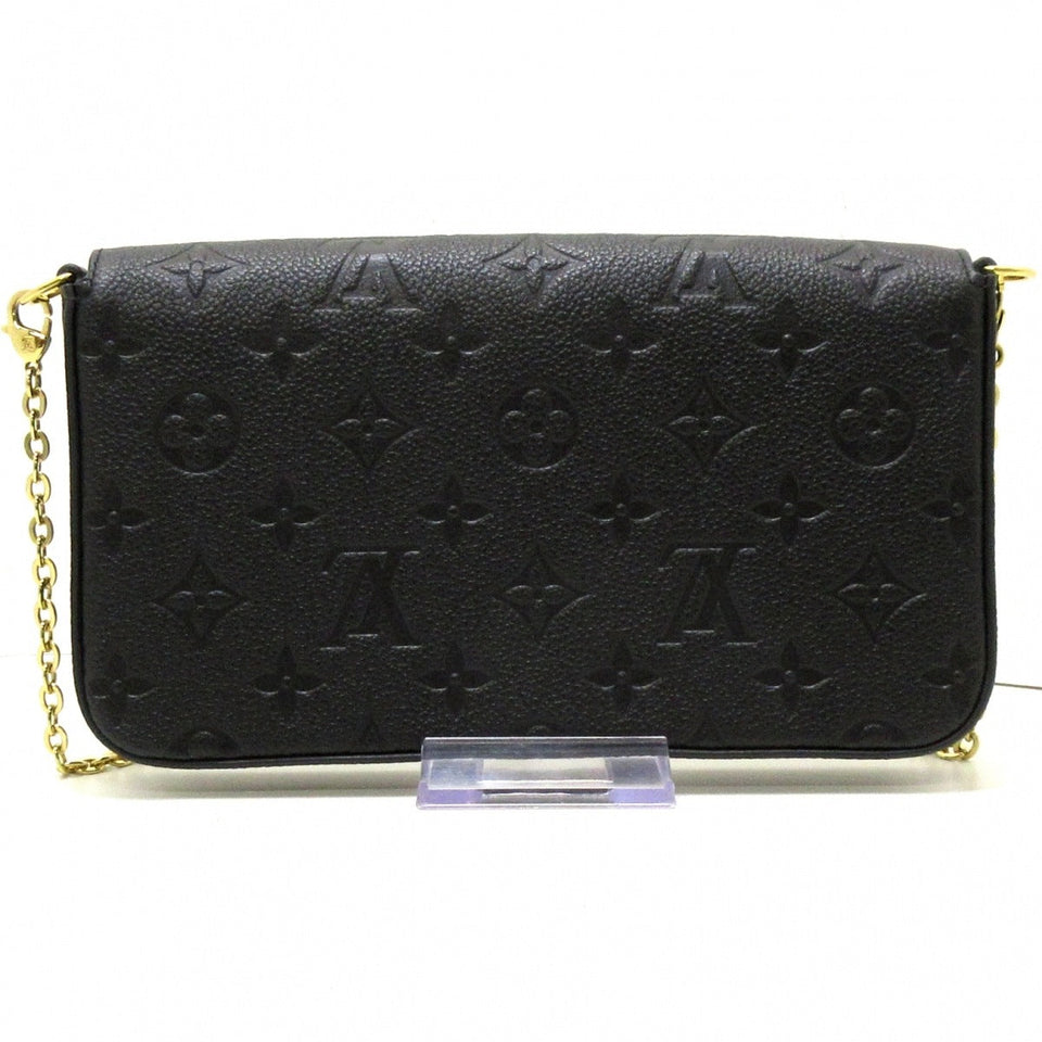 Louis Vuitton Pochette Felicie Wallet Noir Monogram Empreinte Leather