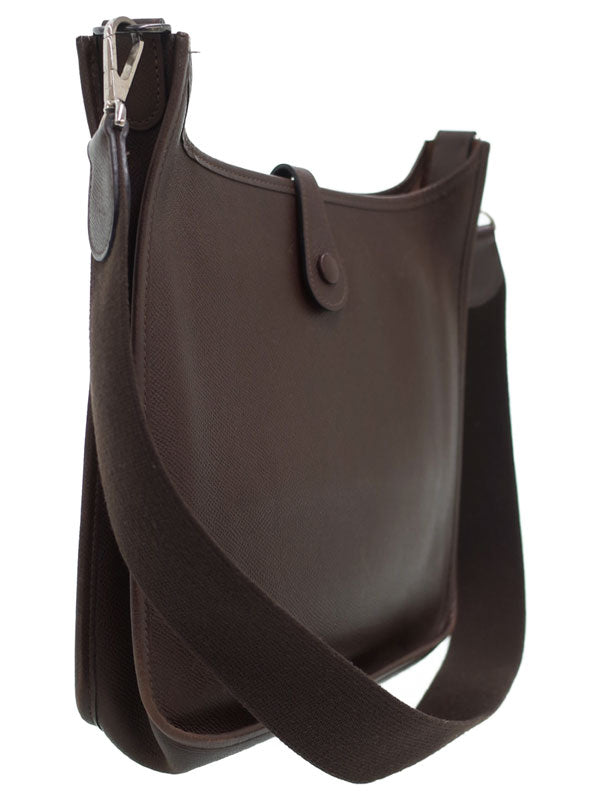 Hermes Evelyn PM Shoulder Bag Dark Brown