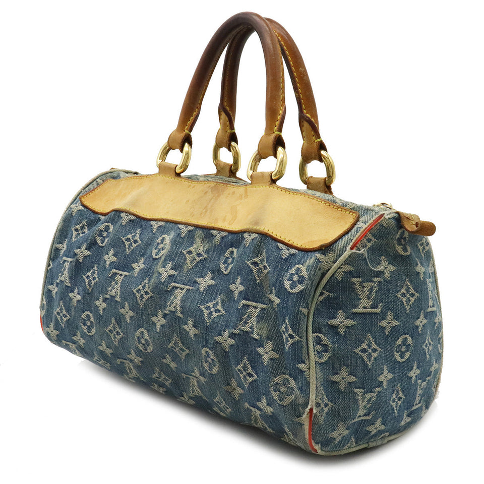 Louis Vuitton Monogram Denim Neo Speedy Handbag Mini Boston Bag