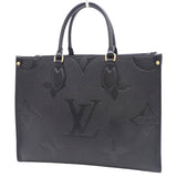 Louis Vuitton Monogram Emplant Noir On The Go MM Tote Bag Shoulder Bag Black