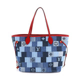 Louis Vuitton Patchwork Denim Monogram Neverfull MM Tote