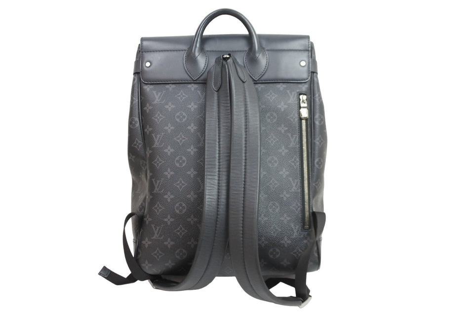 Louis Vuitton Backpack Steamer Monogram Eclipse Canvas Black