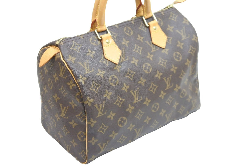 Louis Vuitton Speedy 30 monogram PVC leather gold