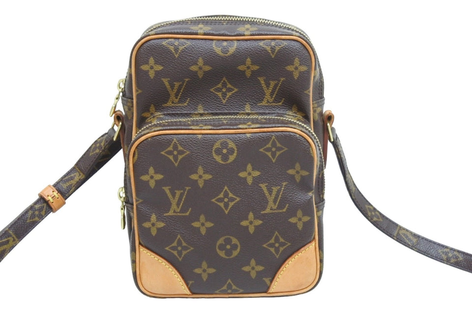 Louis Vuitton Shoulder Bag Amazon Pochette PVC Leather Brown