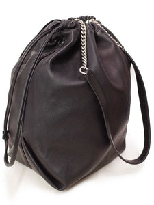 Saint Laurent- Paris Teddy Pouch Shoulder Bag Black
