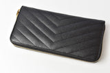 Saint Laurent- Paris Outlet Wallet Long Wallet Leather Black