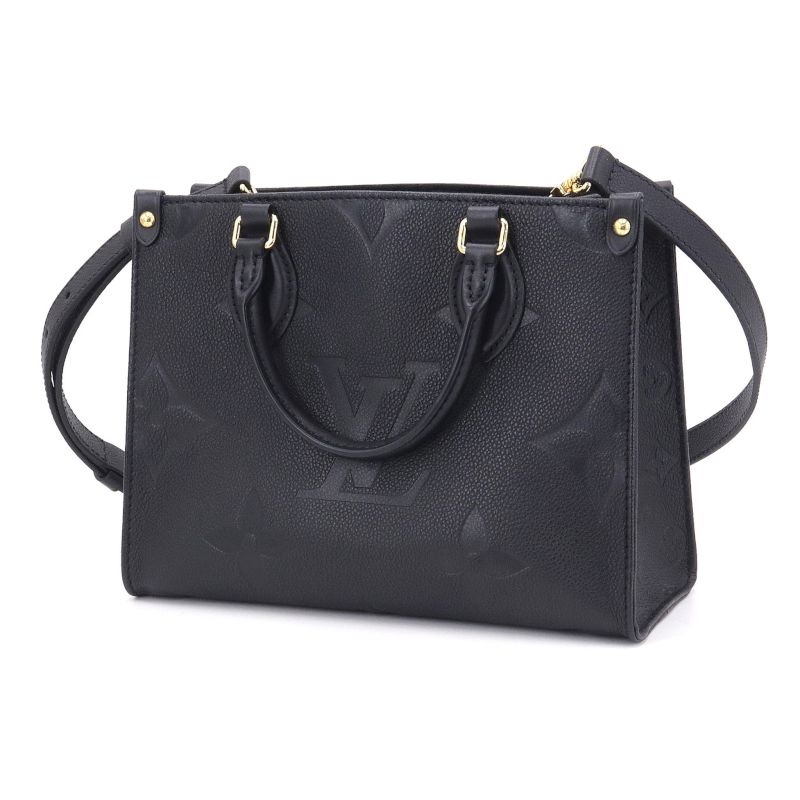 Louis Vuitton On The Go PM 2way Bag Monogram Emplant Noir Black
