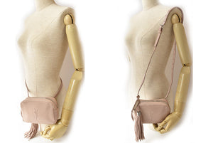 Saint Laurent- Belt Bag Shoulder Bag Leather Pink Beige