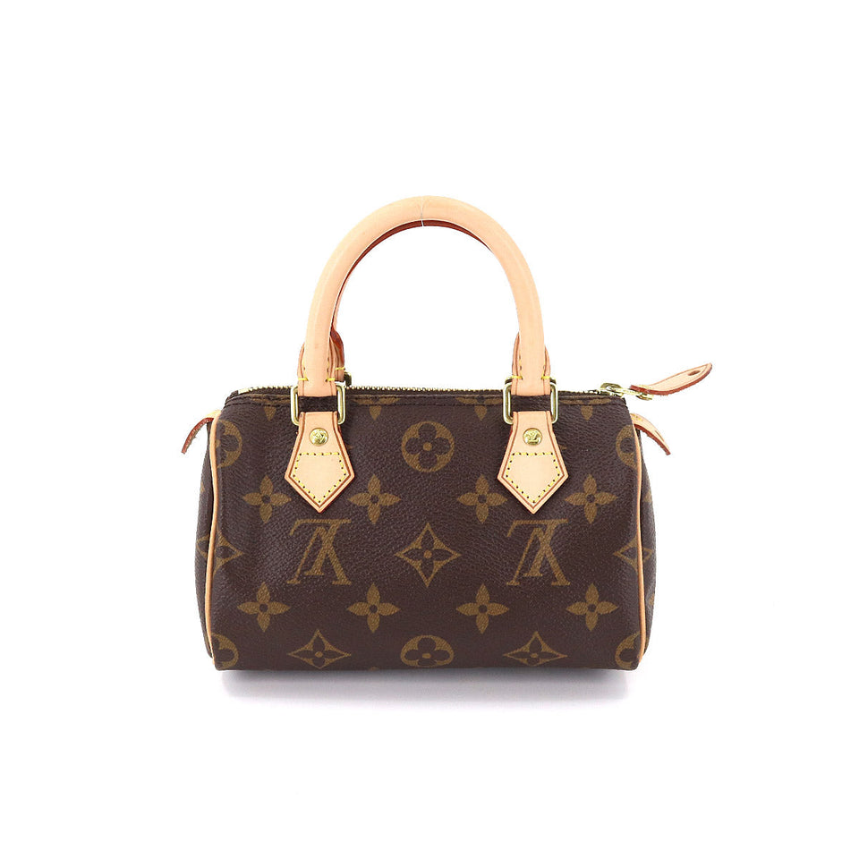 Louis Vuitton Monogram Mini Speedy Hand Bag Brown