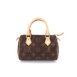 Louis Vuitton Monogram Mini Speedy Hand Bag Brown