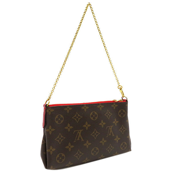 Louis Vuitton Pallas Clutch Suise Chain Bag Gold Metal Fittings