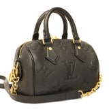 Louis Vuitton Monogram Implant Speedy Bandouliere 20 Noir Black