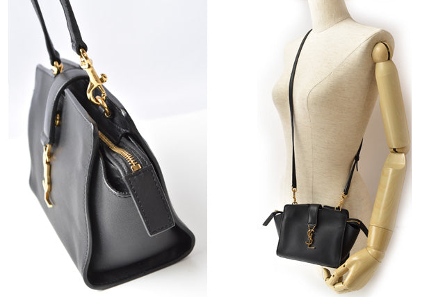 Saint Laurent- Brand Bag Shoulder Bag Mini Bag Clutch Bag Leather Black