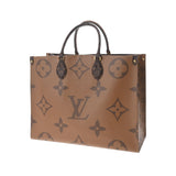 Louis Vuitton Monogram Reverse On The Go GM Brown Canvas 2way Bag