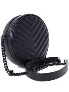 Saint Laurent- Paris Vinyl Chain Shoulder Bag Black