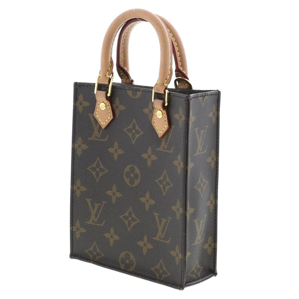 Louis Vuitton Petite Sac Plat Shoulder Bag Monogram Brown