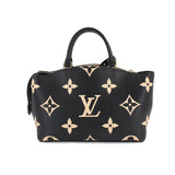 Louis Vuitton Bicolor Monogram Emplant Petit Palais PM Shoulder Bag Black Beige