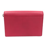 Louis Vuitton Pochette Lock Me Chain Shoulder Bag Bordeaux Beige Silver