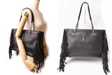 Saint Laurent- Chain Shoulder Bag Festival Fringe Black