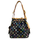 Louis Vuitton Multicolor Petite Noe Shoulder Bag Black Gold Metal Fittings
