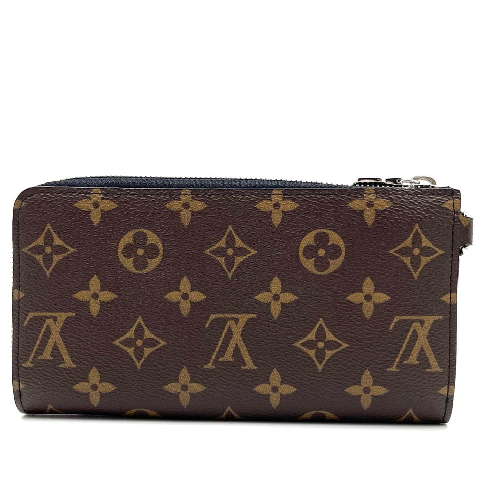 Louis Vuitton Long Wallet Monogram Macassar Zippy Dragonne Brown