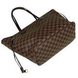 Louis Vuitton Neverfull MM Shoulder Bag Shopping Tote Bag Damier Brown