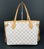 Louis Vuitton Neverfull PM Damier Azur Tote Bag Handbag