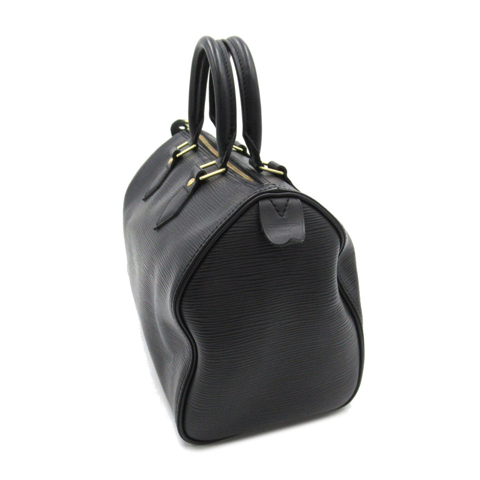 Louis Vuitton Speedy 25 Handbag Leather Epi Black