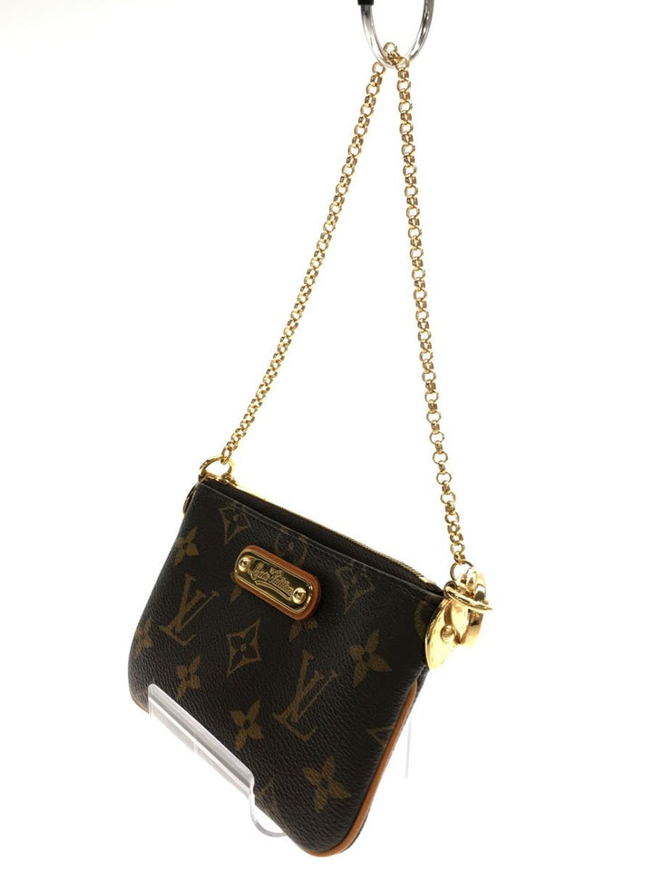 Louis Vuitton Pochette Chain Shoulder Bag Brown