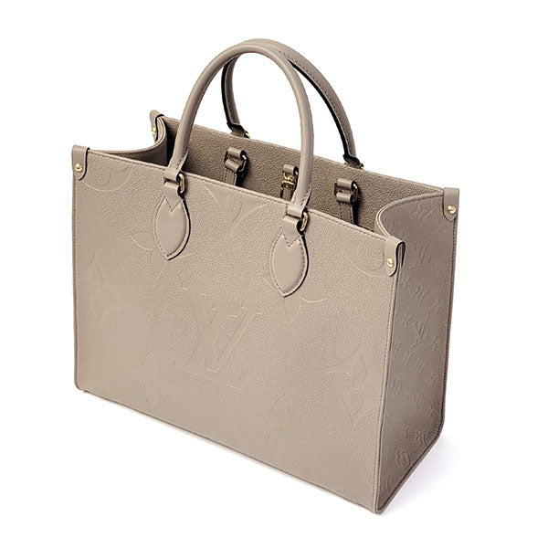 Louis Vuitton On The Go MM Monogram Empreinte Tourterelle Creme