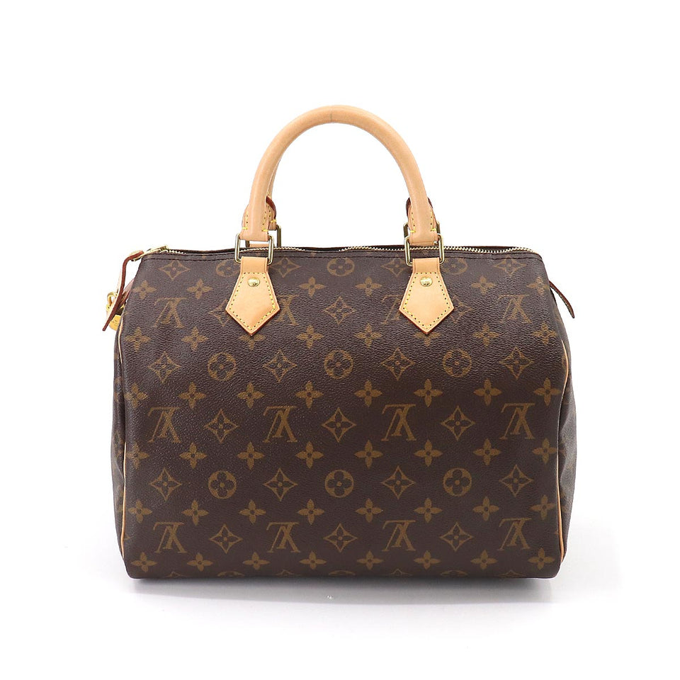 Louis Vuitton Monogram Speedy 30 Hand Bag Brown