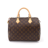 Louis Vuitton Monogram Speedy 30 Hand Bag Brown