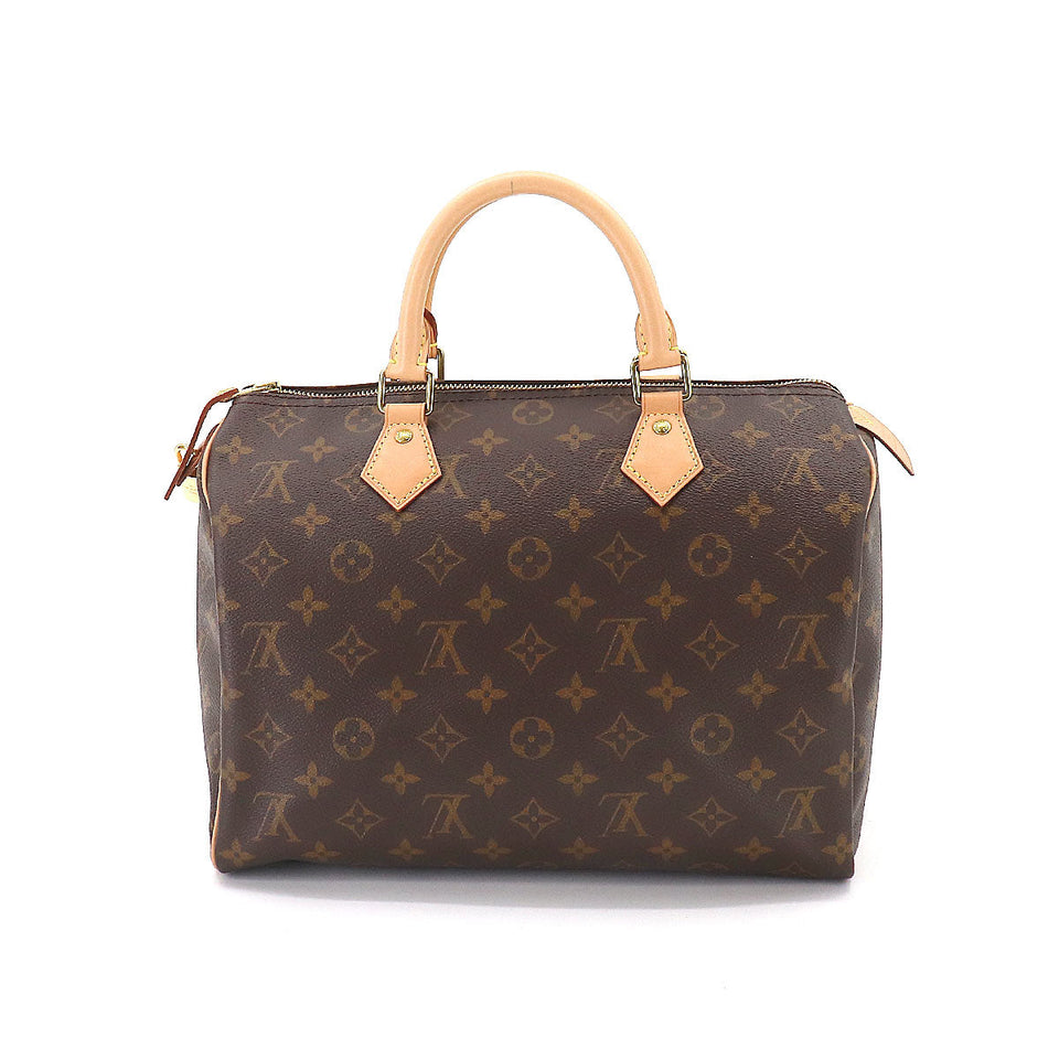 Louis Vuitton Monogram Speedy 30 Hand Bag Brown