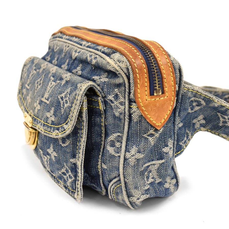 Louis Vuitton Bum Bag Body Bag Monogram Denim Blue