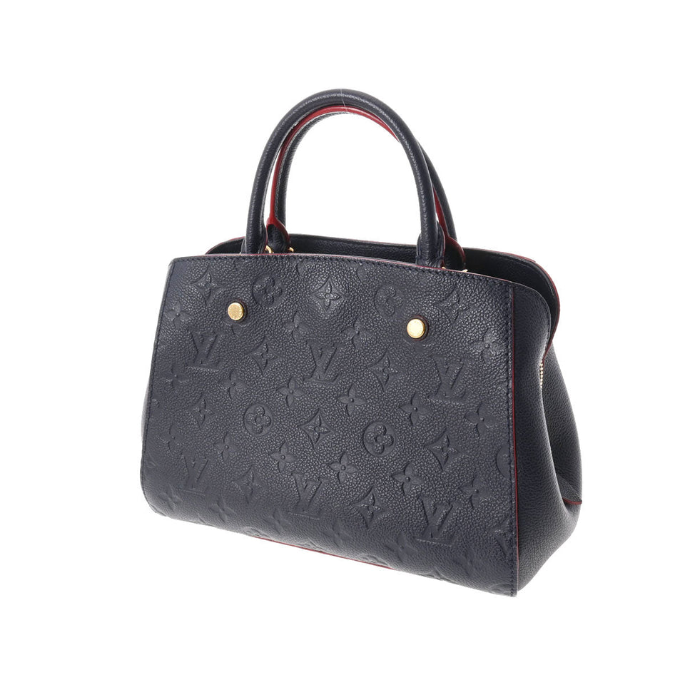 Louis Vuitton Monogram Empreinte Montaigne BB Marine Rouge