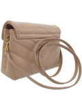 Saint Laurent- Paris Monogram Loulou Strap Bag Beige Black