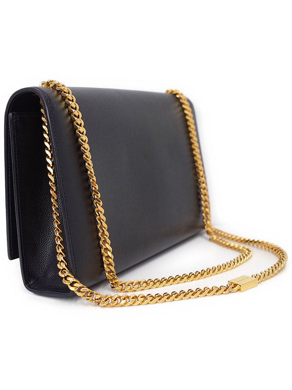 Saint Laurent- Classic Kate Monogram Satchel Shoulder Bag Black