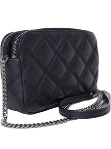 Saint Laurent- Becky Double Zip Pouch Shoulder Bag Black