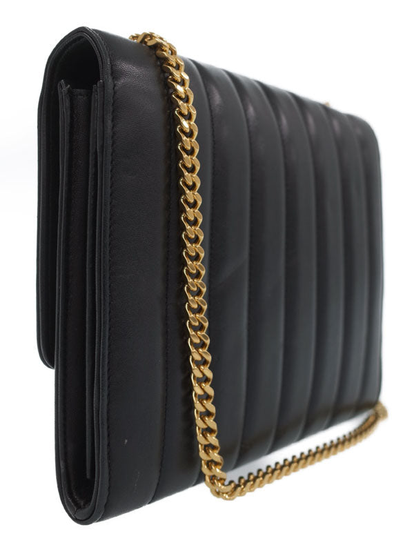 Saint Laurent- Paris Viki Chain Shoulder Bag Black