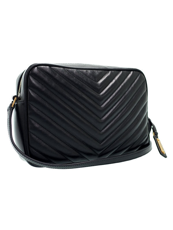 Saint Laurent- Camera Bag Quilted Shoulder Bag Beige